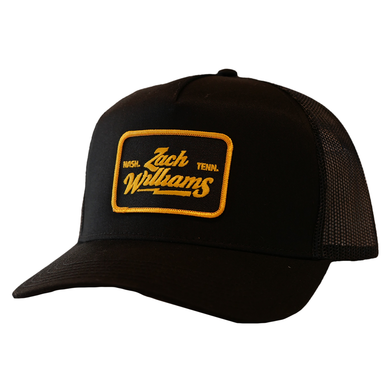 2024 Zach Williams Gold & Black Trucker Hat Zach Williams Official