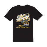 Black t-shirt with ’Zach Williams Fall Tour 2022’’ graphic design on the front.