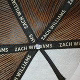 Baseball cap with ’ZACH WILLIAMS’ printed on the inner bands.