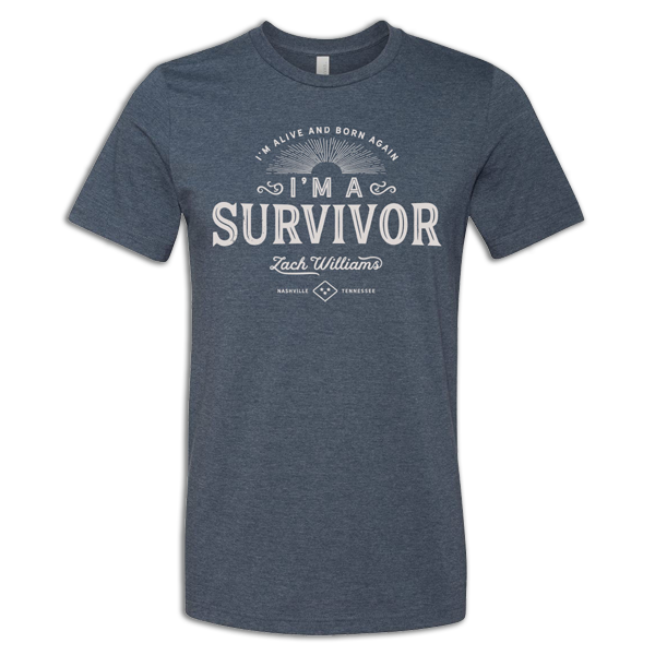 I'm a Survivor Heather Navy Tee