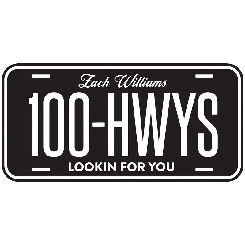 A Hundred Highways License Plate